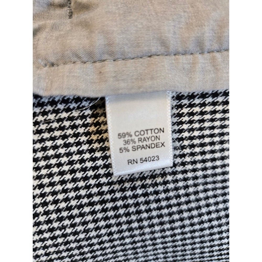 Banana Republic Sloan Fit Pants Womens 6 Black White Houndstooth Slim Ankle - Picture 5 of 13